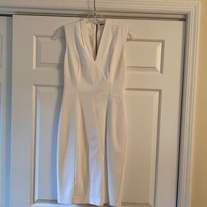Elie Tahari white sleeveless sheath dress